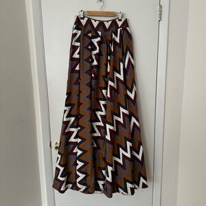 Anthropologie chevron maxi skirt